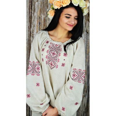 Embroidered blouse "Simplicity linen"